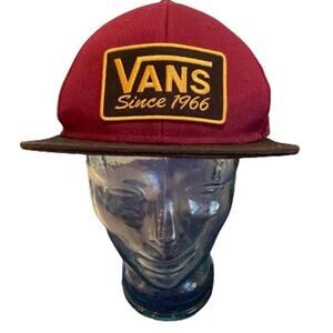 Vans Since 1966 Maroon Black Snap Back Adjustable Baseball Hat